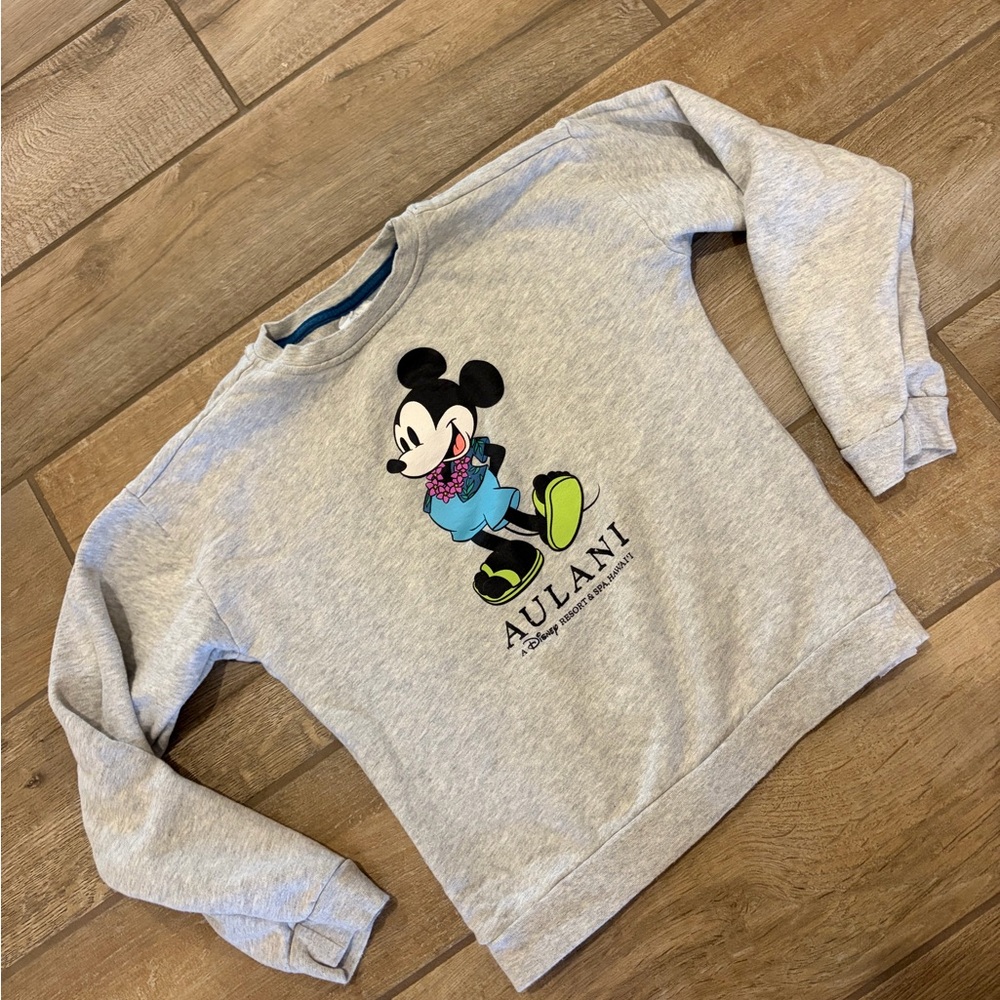 Disney Aulani Resort Mickey Mouse crewneck sweatshirt Hawaii kids 9/10